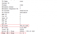 关于vgdisplay VG Size中的”<